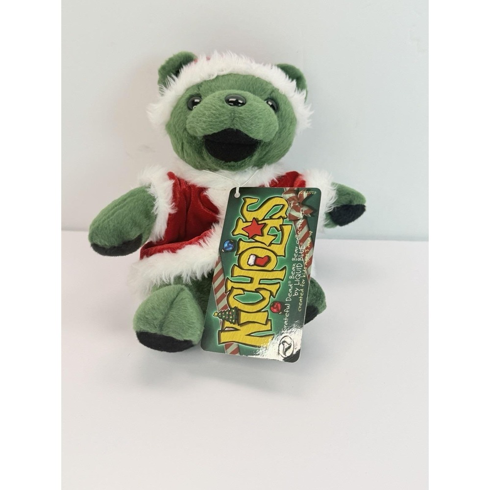 Nicholas  7" Grateful Dead Bean Bear Tag Series 9 Liquid Blue Christmas Plush